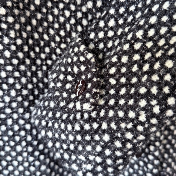 Alice+ Olivia Women's Black and White Polka Dot Pea Coat - Picture 9 of 10